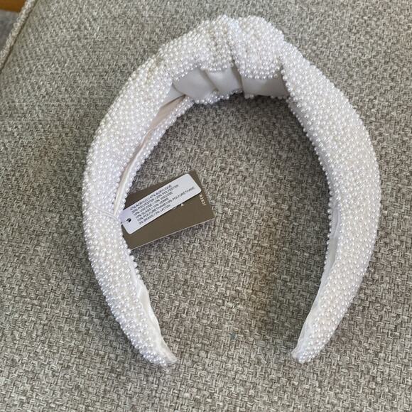 J. Crew Pearl Beaded knot headband main image 4